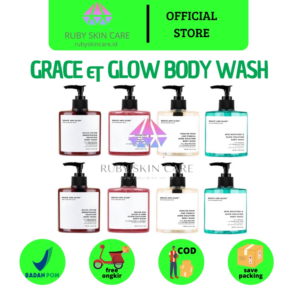 [PROMO] GRACE AND GLOW - Grace and glow body wash black opium english pear miss moisture peony blush rouge 540 | grace and glow body wash | Grace and glow black opium, grace and glow engkish pear body wash