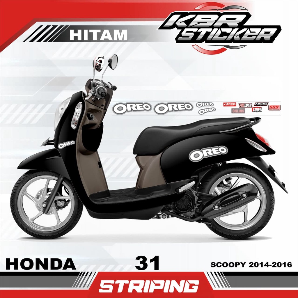 SCOOPY 2014-2016 stiker motor striping SCOOPY 2014-2016 motor honda motor sticker variasi Racing 31