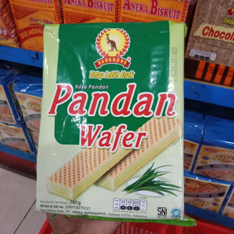 

Yummer l Snack camilan Kangguru wafer Pandan