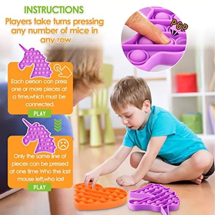 POP IT MURAH RAINBOW UNICORN fidget push Pop Its Fidget Toy Push bubble kids POPIT Tiktok / POP IT 12CM RANDOM-4