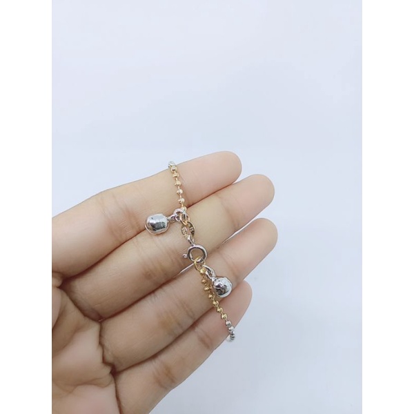 gelang bijilada kombinasi 2bel/ gelang perak asli silver925 lapis emas / gelang fashion wanita impor