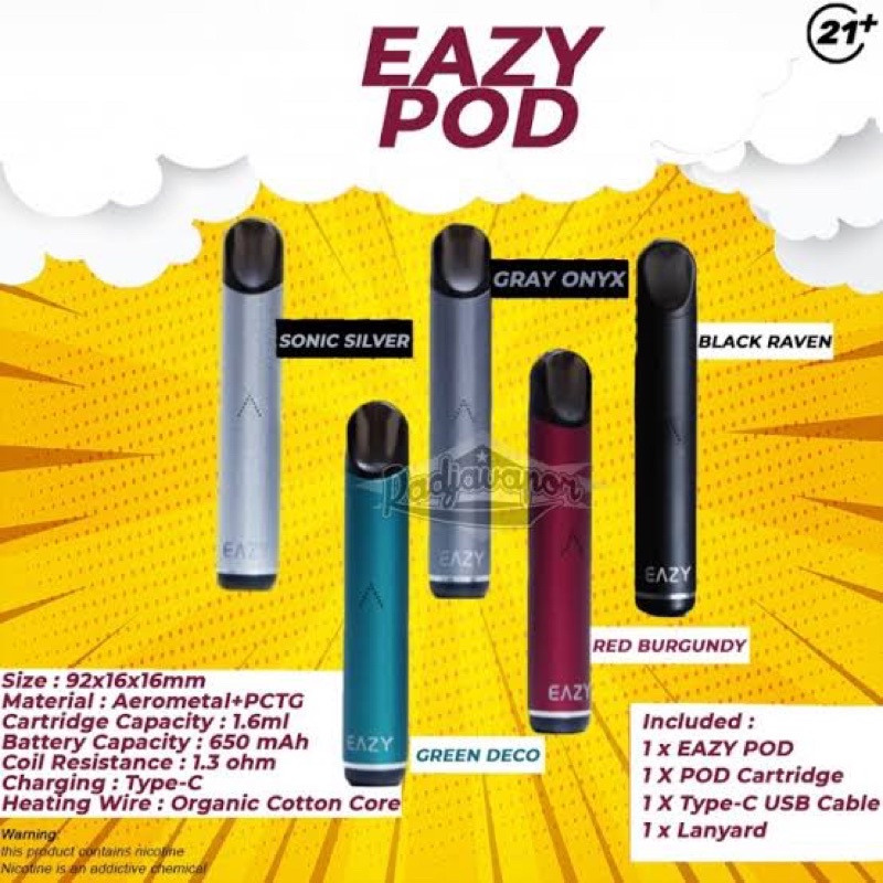 pods eazy pod vape 100% authentik PODMOD VAPOOR murah mood vavoor vapee eazy pood gratis liquids