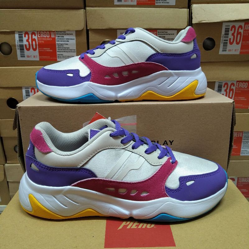 (MURAH) SEPATU SNEAKERS WANITA PIERO ERGO -GREY VIOLET ORIGINAL