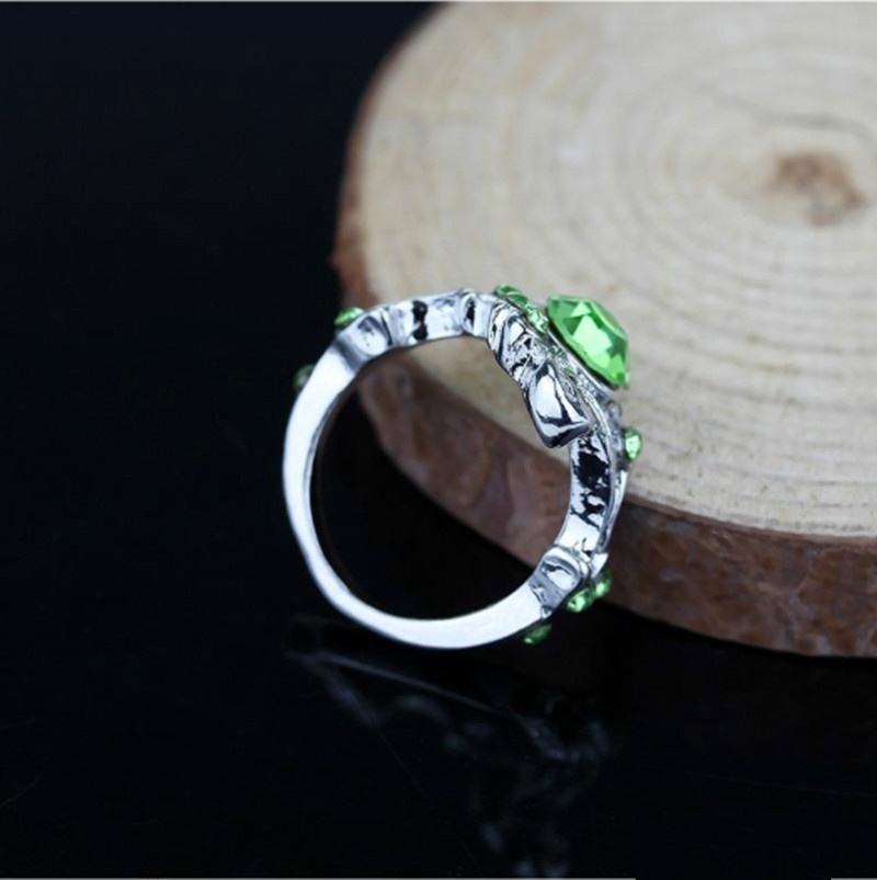 Cincin Sterling Silver 925 Hias Kristal Hijau Gaya Klasik Untuk Pernikahan