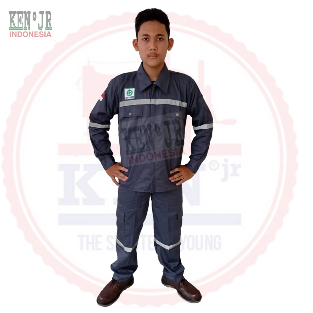 Bagus Uniform - Pakaian Kerja Seragam Proyek Stelan Warna Abu Polos
