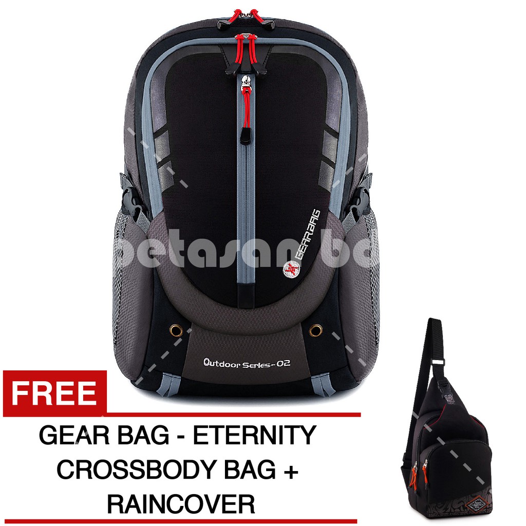 RTM - Gear Bag - Cybertron CX-878 Black Grey + FREE Eternity Crossbody Bag