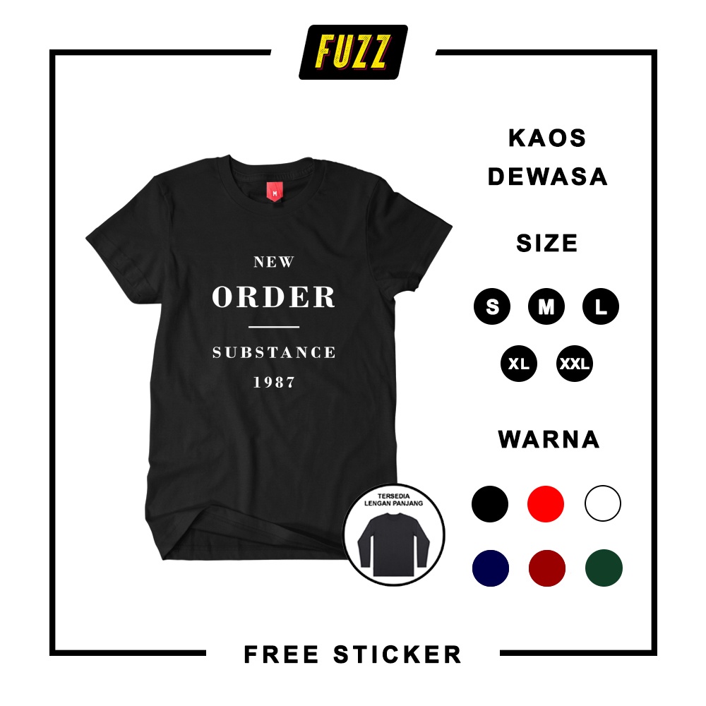 Kaos Band New Order Substance 1987 Baju Distro Musik Rock Pria Dan Wanita