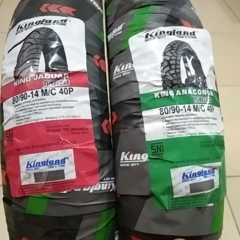 ban luar depan kingland tubeles  80/90-14 jaguar/ anaconda
