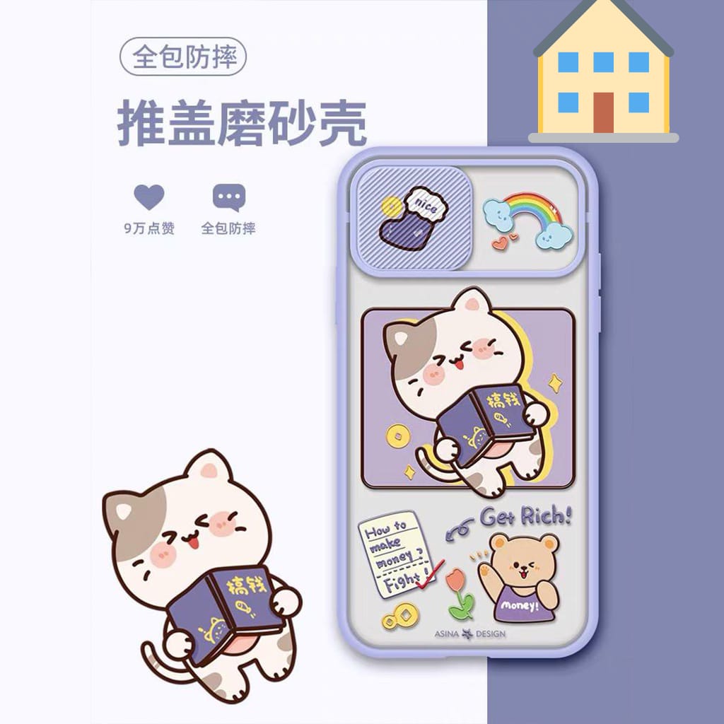 Aisyah olshop Case HP  slide kamera motif case + pelindung kamera oppo,vivo,samsung,redmi,realme,iph