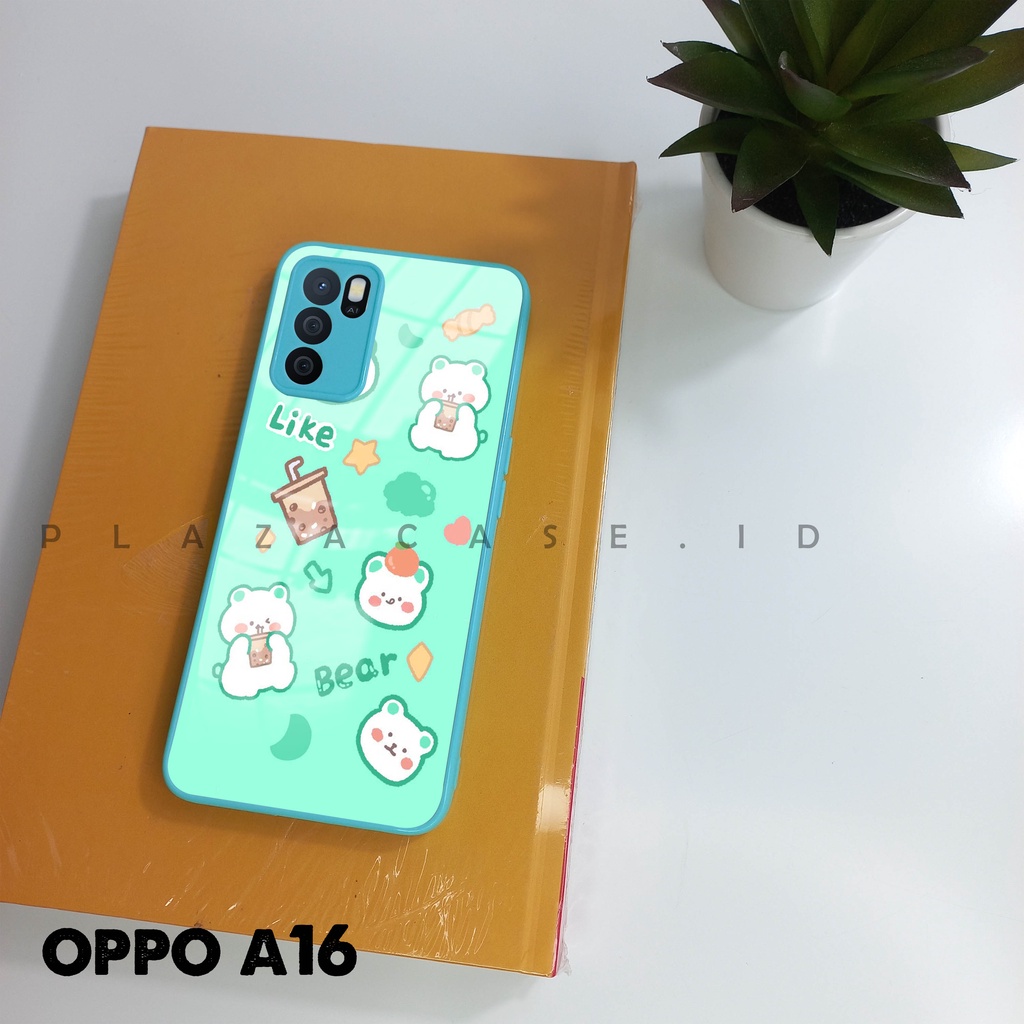 Softcase Glass Kaca For Oppo A16 - K106 - Case Lucu - Case Oppo A16 - Casing Hp Oppo A16 - Casing Hp Oppo A16 - Kesing Oppo A16 - Softcase A16 - Casing A16 - Sarung Hp A16 - Case A16 - Casing A16 - Softcase Kaca Oppo A16 - Plazacase