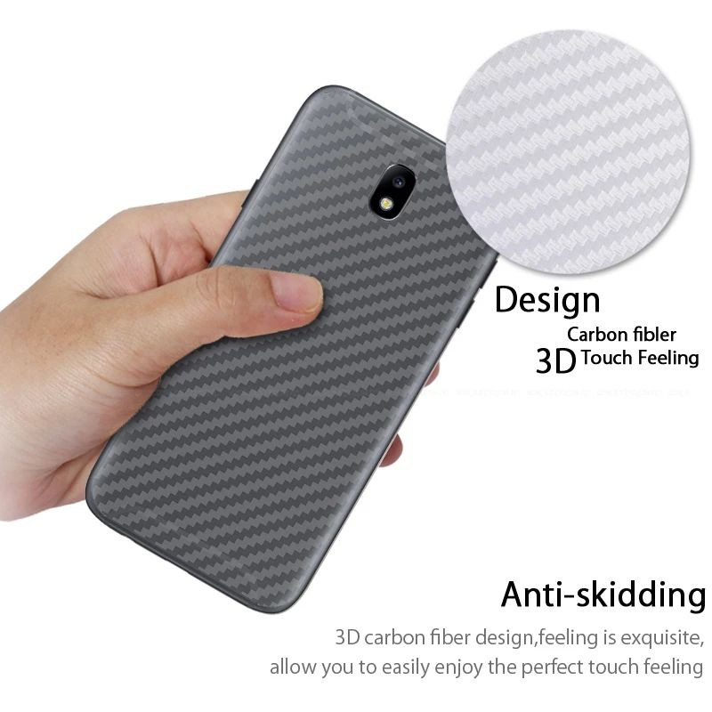 Skin Carbon Samsung J3 J5 J7 Pro J6 J6 Plus Garskin Carbon 3D Fiber Anti Gores Karbon Premium