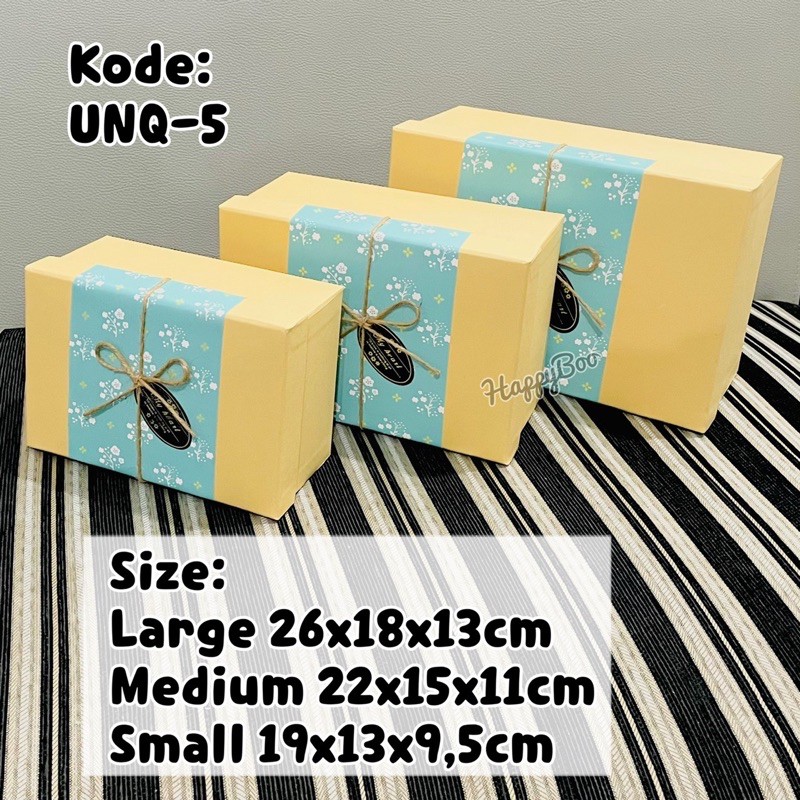 box kado gift box kotak kado hampers set 3 / satuan large medium small besar kecil sedang unq5