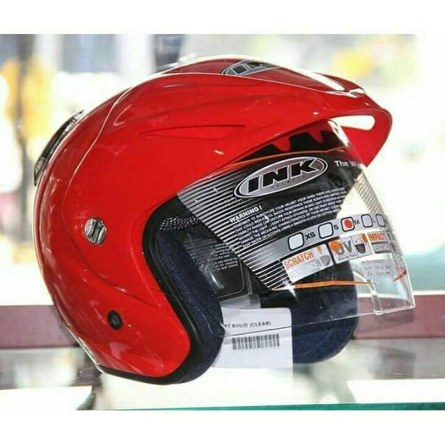 HELM INK CX22 SOLID RED FIRE INK CX 22 FIRE RED HELM INK TOPI MERAH INK CX22 ORIGINAL MURAH ASLI