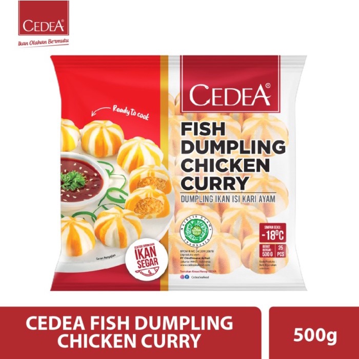 Cedea Premium Fish Dumpling Chicken Curry 500g Frozen Food WJM Shop Makassar
