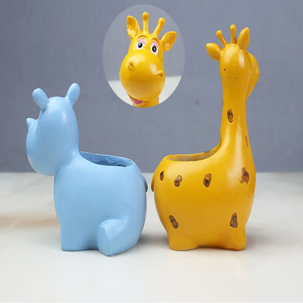 Pot Tanaman Bentuk Jerapah Kartun Lucu Untuk Dekorasi Rumah