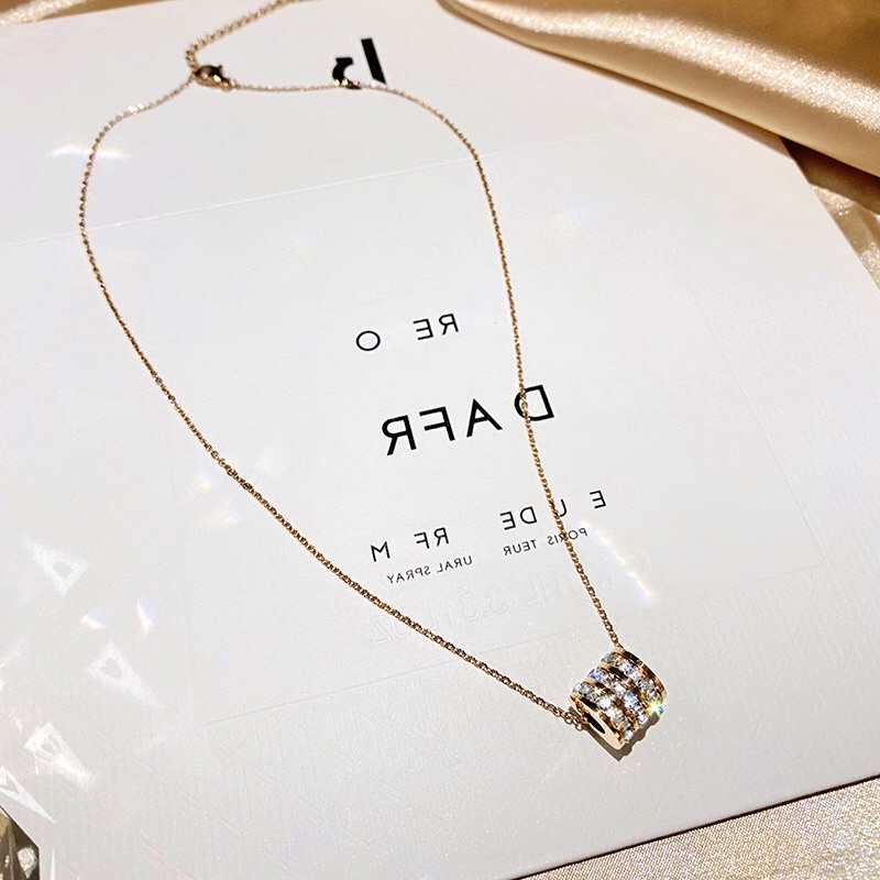 Kalung Titanium Diamond Premium Trending Vintage Korea Fashion Style