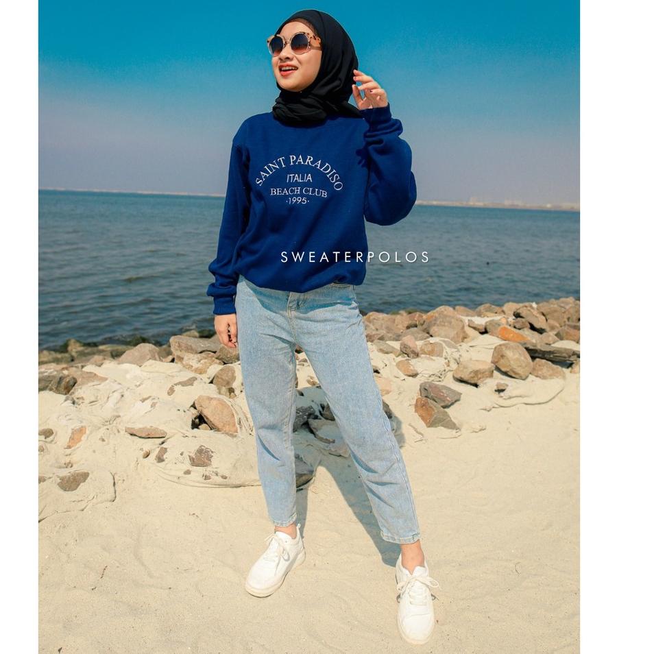 Model baru - SWEATERPOLOSID Basic Sweater Saint Paradiso Bordir M-XXL (Pria & Wanita) ✓