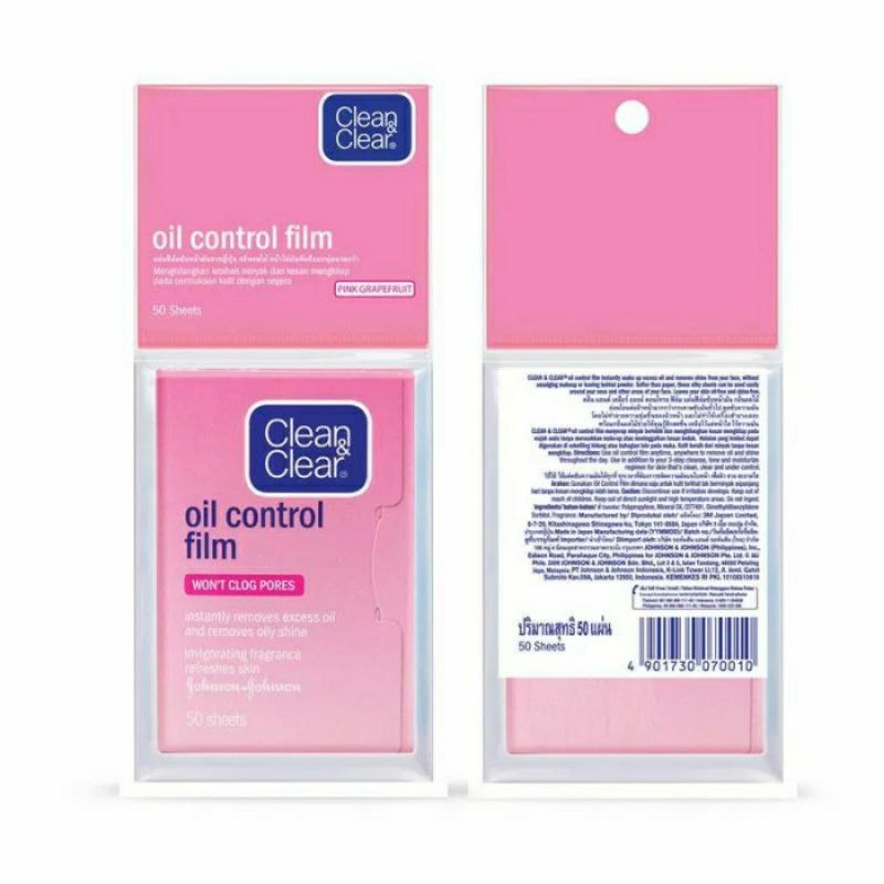 Clean &amp; Clear Oil Control Film Face Paper Kertas Minyak Wajah