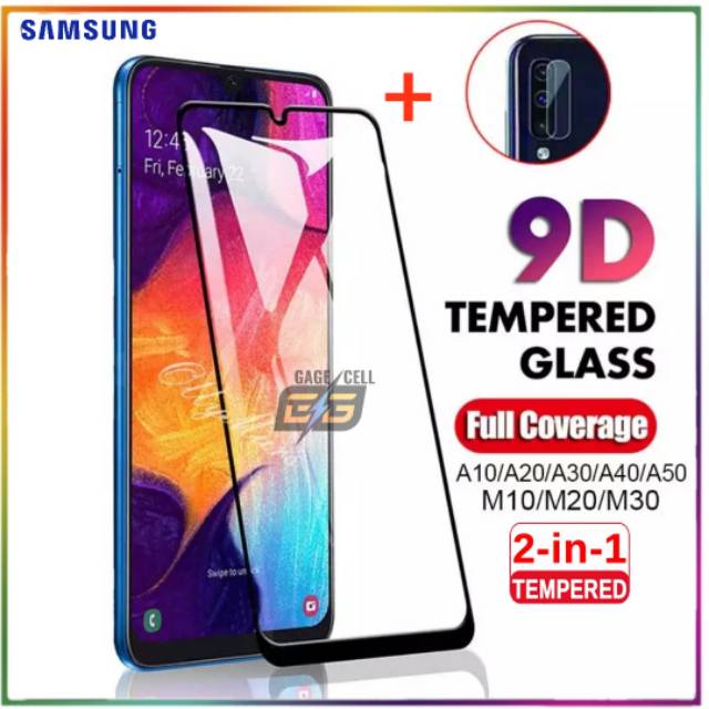 2IN1 Tempered Glass Samsung A10-TG Anti Gores Kaca Camera Layar Kamera Samsung A10 PREMIUM