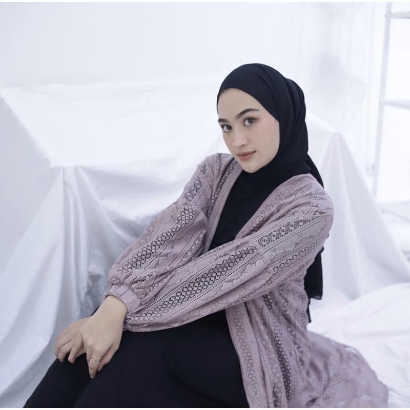 Long Outer Brukat Balon / Cardigan Brukat Panjang / OUTER BRUKAT/CARDIGAN BRUKAT/CARDIGAN LENGAN BAL