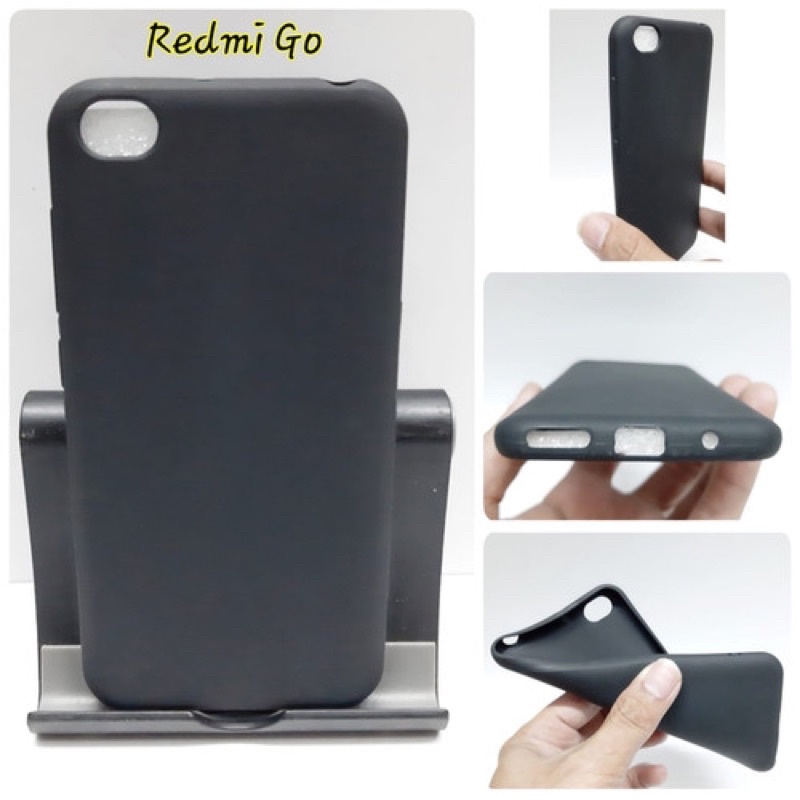 SILIKON SOFTCASE MATTE CASE BLACK REDMI GO