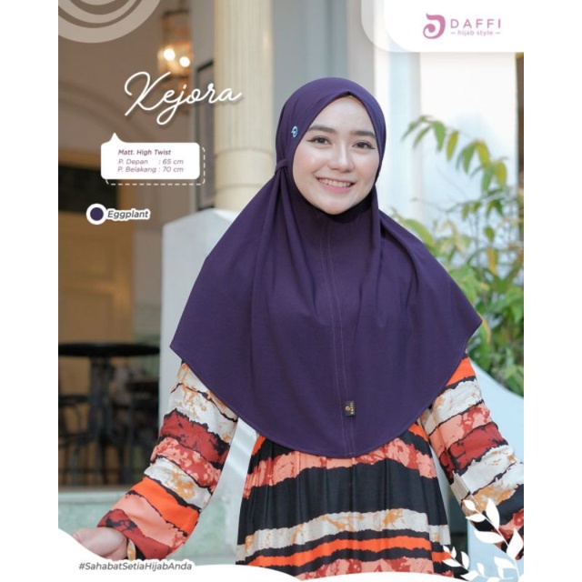 bergo jersey kualitas super KEJORA ori daffi hijab