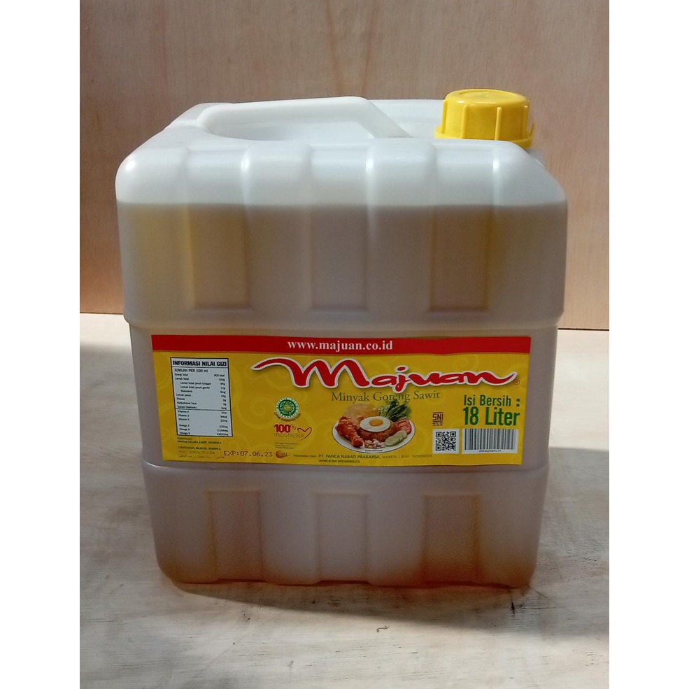 

minyak goreng majuan 18 liter kemasan jerigen