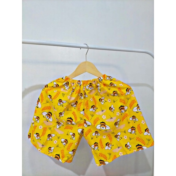 CELANA KOLOR | CELANA SANTAI | CELANA MURAH | GROSIR CELANA PENDEK BOXER PRIA / WANITA DEWASA-Lebah
