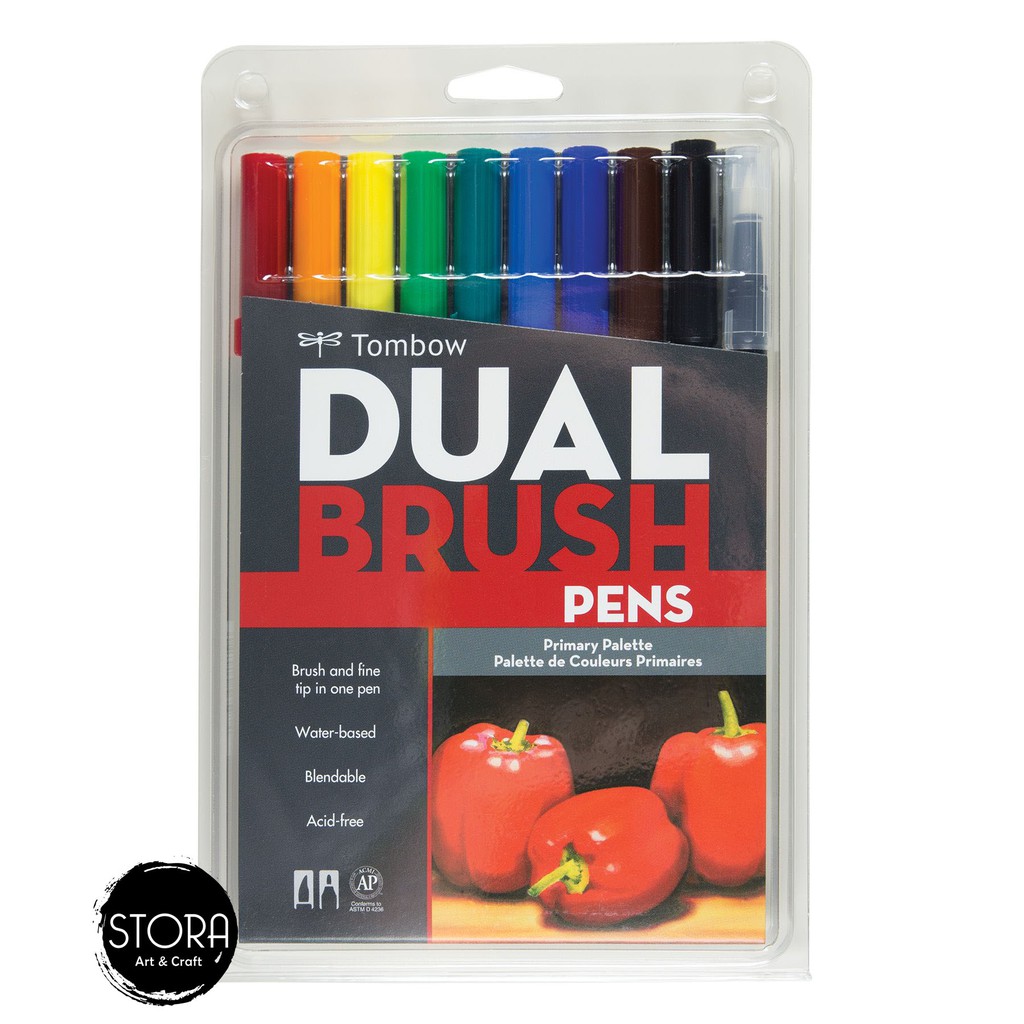 

Tombow ABT Dual Brush Pen Set 10 - Primary Palette