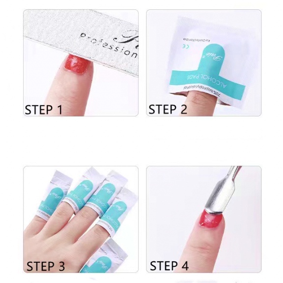 UV Gel Nail 1PCS  Polish Remover &amp; Cleaner Wraps Foil Wipe Penghapus Kutek Gel KU011