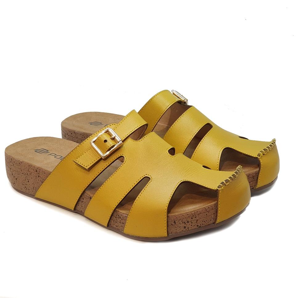 Oke Price.. SELOP WEDGES BAHAN KULIT - POLLUX WPOKO 8