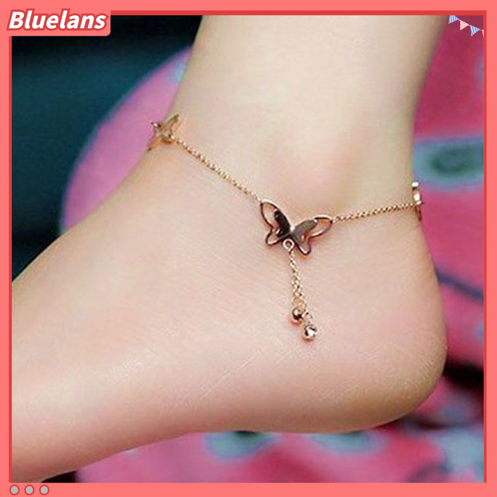 Bluelans Women Fashion Barefoot Sandal Beach Foot Chain Butterfly Charm Anklet Bracelet Gift