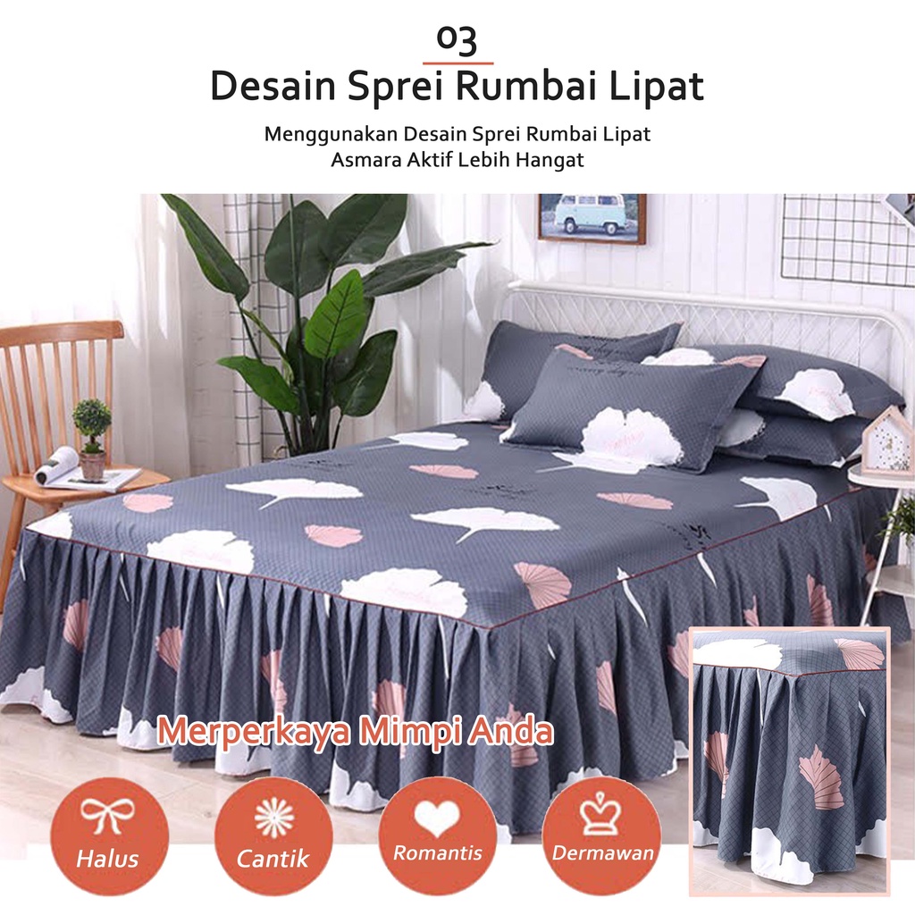 popular sprei renda sprei rumbai sprai seperei bahan nyaman 120x200/160x200/180x200