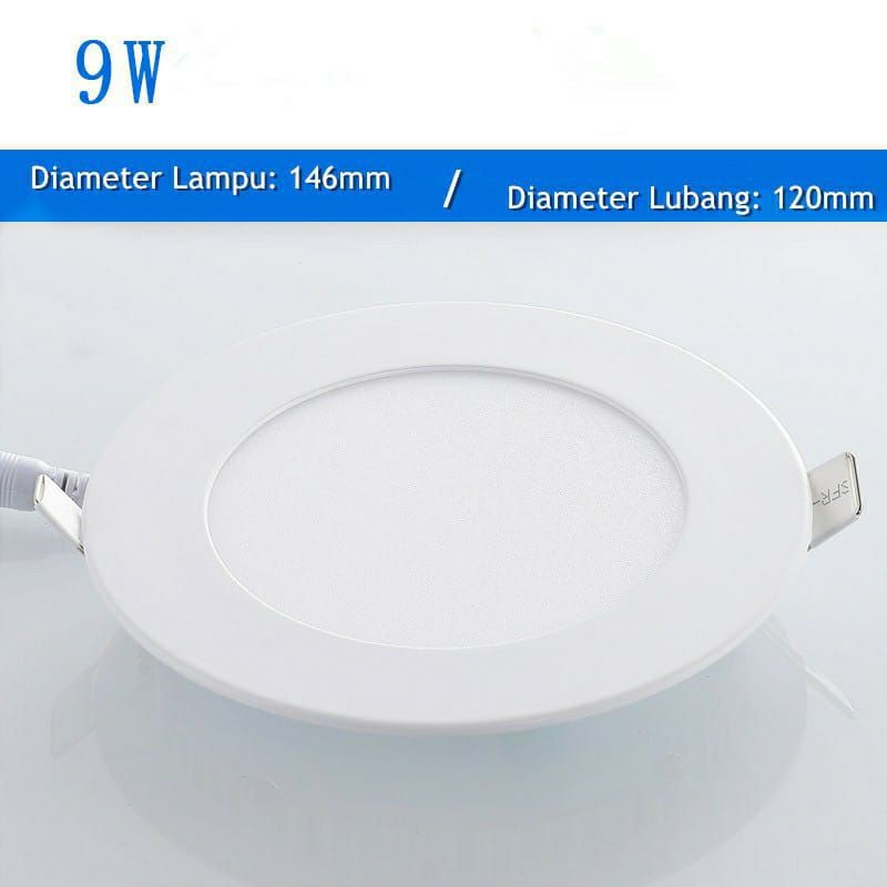 Lampu Downlight LED Panel 6W/9W/12W/18W PUTIH Tipis Bulat Inbow