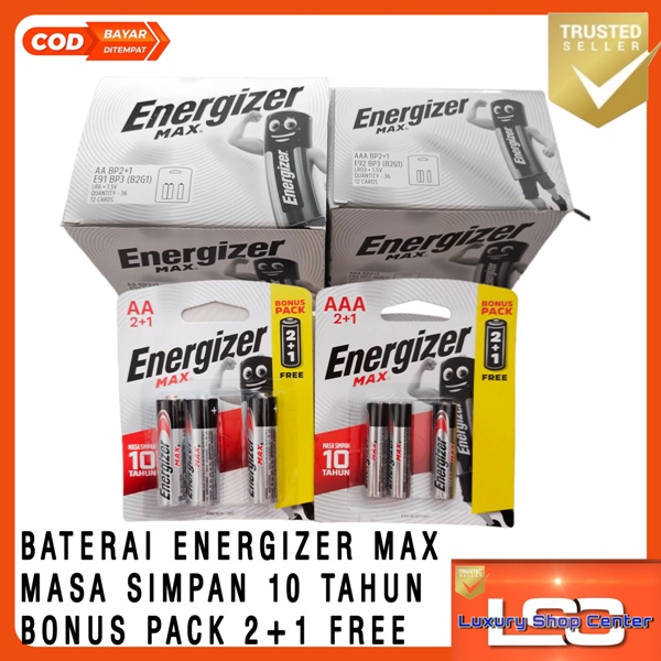 Baterai ENERGIZER MAX Pack 2+1 AA (A2) AAA (A3) isi 3 pcs