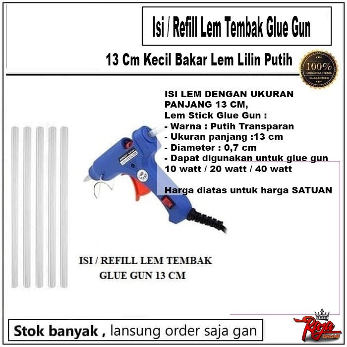 LM13- Isi Lem Refil Tembak Glue Gun Kecil Lem Lilin Bakar 13 CM