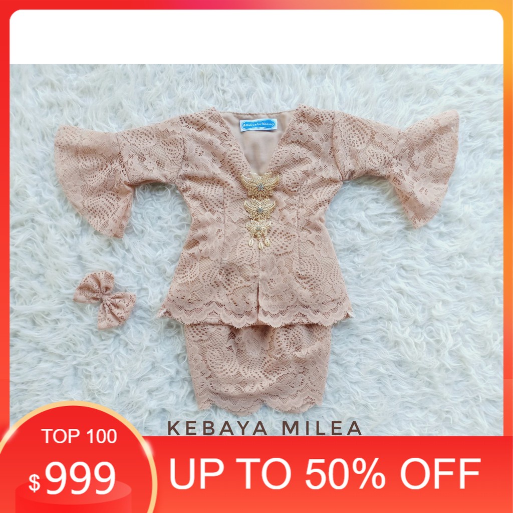 Baju KEBAYA MILEA WARNA COKLAT SUSU