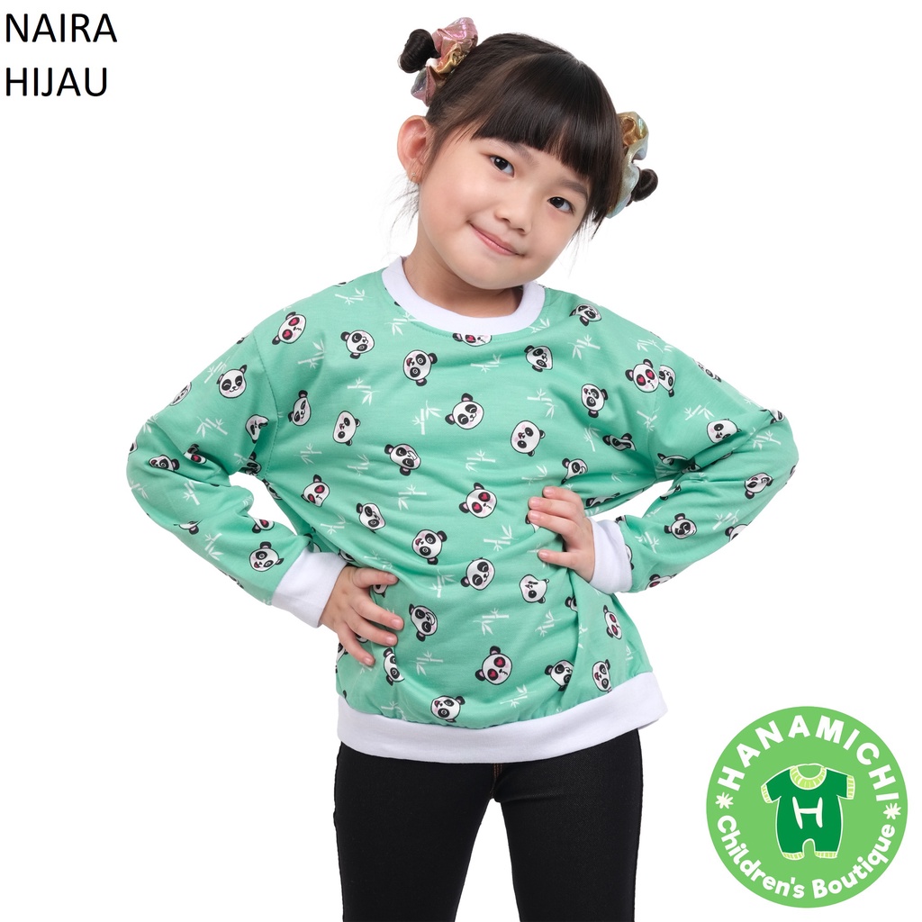 Hanamichi NAIRA Sweater Anak Lengan Panjang Motif Print