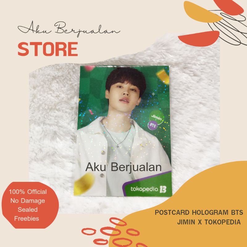 READY POSTCARD HOLOGRAM BTS X TOKO HIJAU JIMIN SOEKJIN JHOPE SUGA TAEHYUNG V RM JOONGKOOK