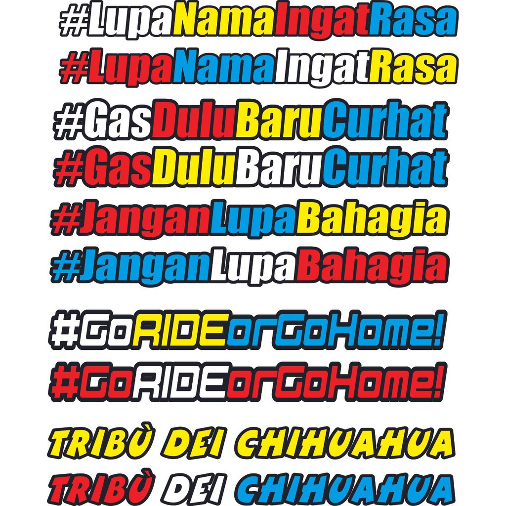 Stiker Sticker Visor Helm Kata Kata Sticker Thailook Shopee