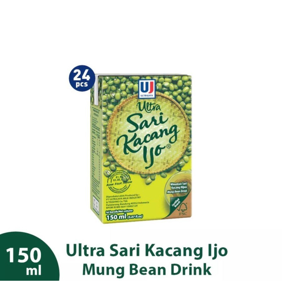 

ULTRA SARI KACANG IJO 150ML - 1 DUS ISI 24 PCS