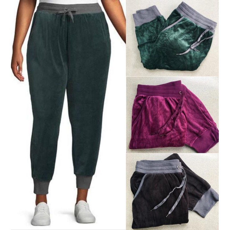 St.John bay big size velour jogger pants