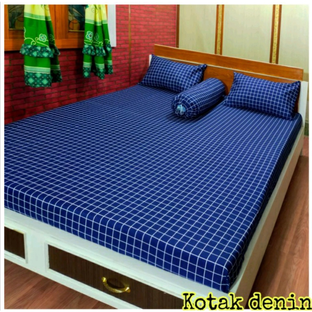 SPREI MOTIF AESTHETIC UKURAN 180x200//Sprei Motif Kotak Minimalis Remaja //Seprai Home Made