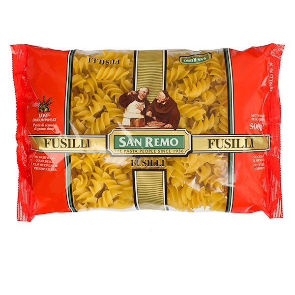 

SAN REMO MACARONI FUSILLI 500 GR / MAKARONI INSTANT / MAKANAN INSTANT