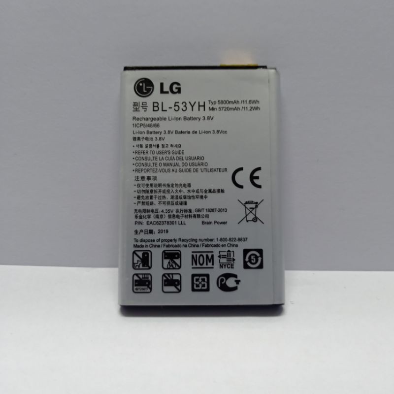 BATERAI BATRE BATTERY LG G3 D850 D855 / LG G3 STAYLUS D690 / G3 MINI F400 BL-53YH ORIGINAL