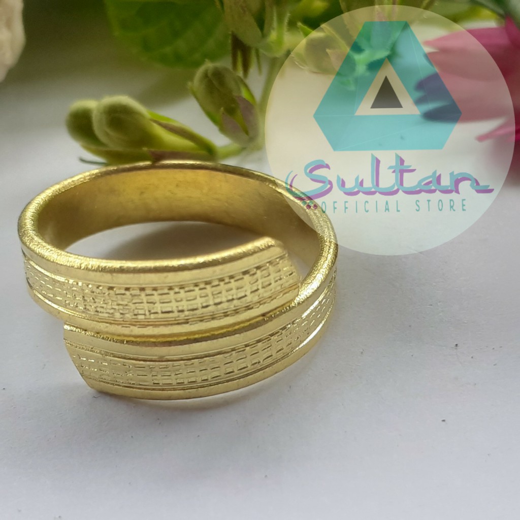 Cincin koin logam kuningan 1991 ukir random #C03