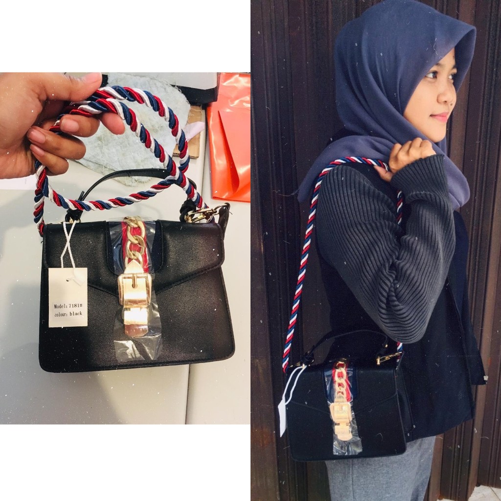HOT DISKON TAS GUCCI SILVIE 7181 LAV TAS SLEMPANG MURAH HAND BAG WANITA TAS BRANDED BATAM MURAH