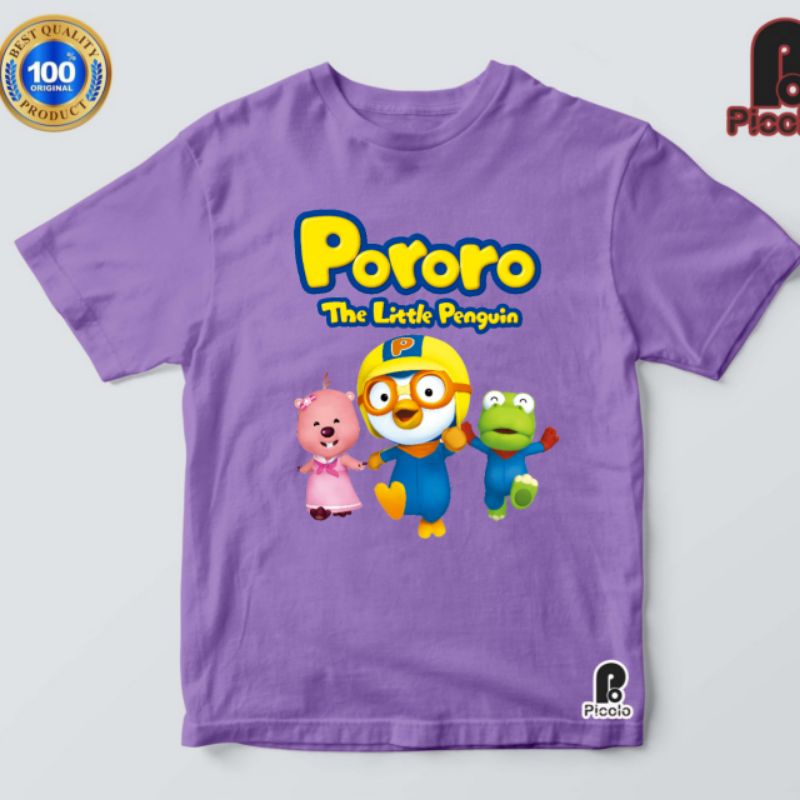 Baju Kaos ANAK DAN DEWASA PORORO COUPLE (FREE NAMA)