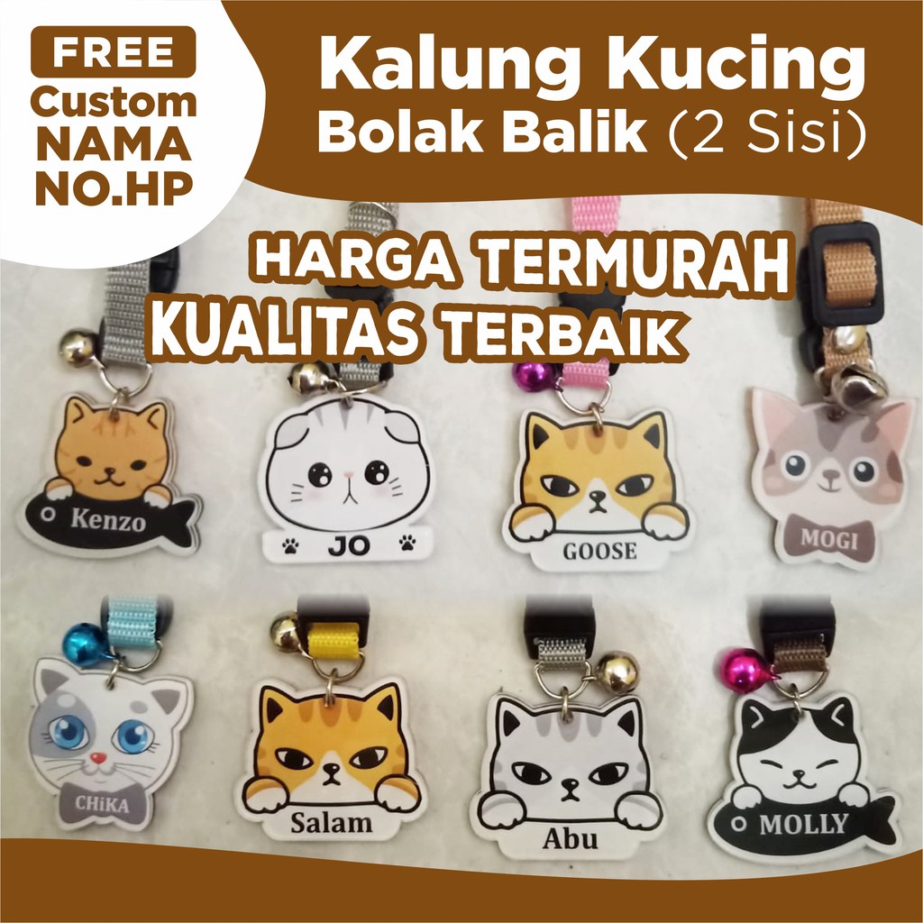 Kalung Kucing Custom - Kalung Kucing Nama