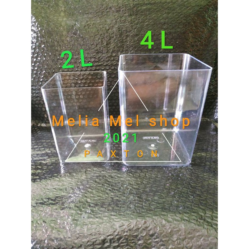 Toples Cupang Soliter Akrilik 2L dan 4L Kotak Merk PAXTON